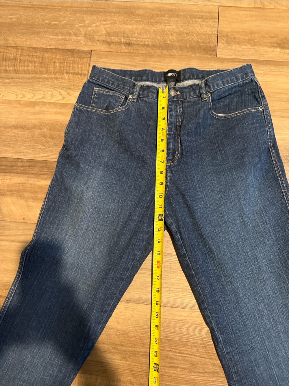 Chico’s Jeans Dark Blue Denim - Picture 3 of 6